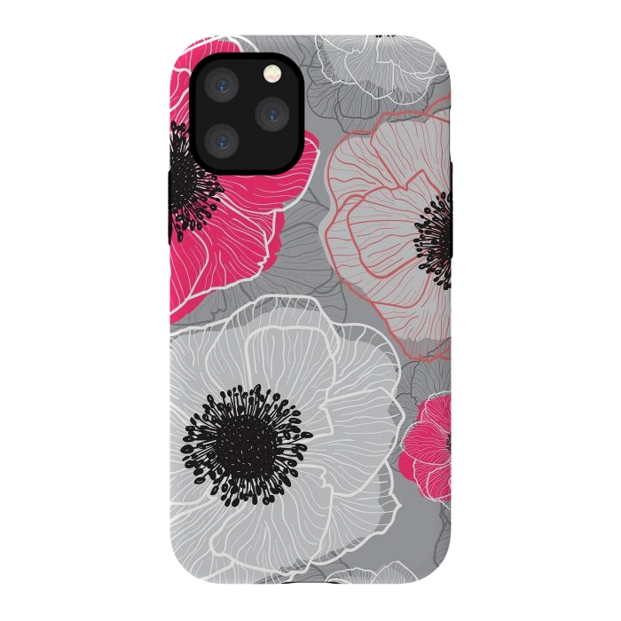 iPhone 11 Pro StrongFit Colorful Anemones Wildflower G603 by Medusa GraphicArt