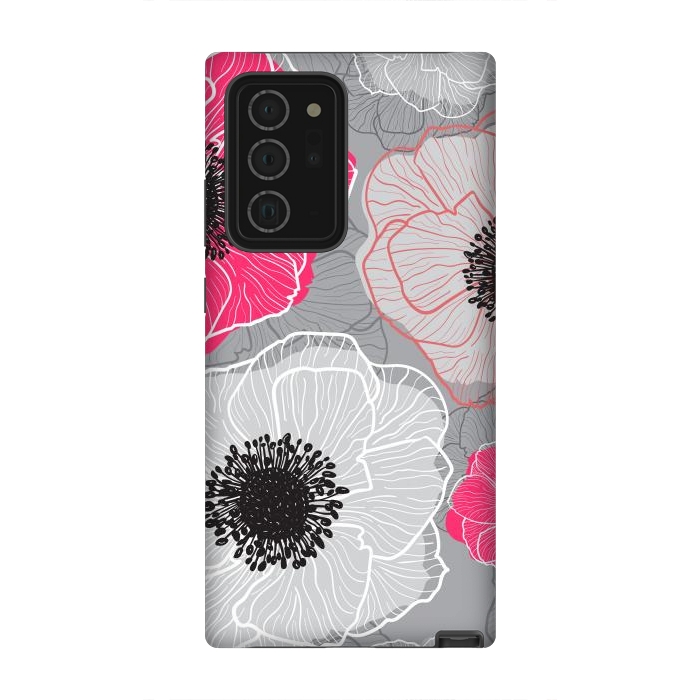 Galaxy Note 20 Ultra StrongFit Colorful Anemones Wildflower G603 by Medusa GraphicArt