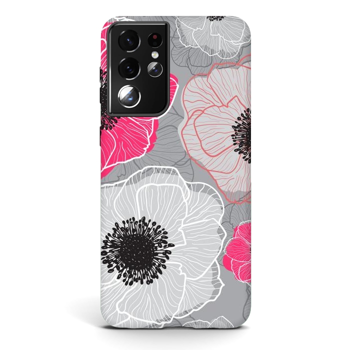 Galaxy S21 ultra StrongFit Colorful Anemones Wildflower G603 by Medusa GraphicArt