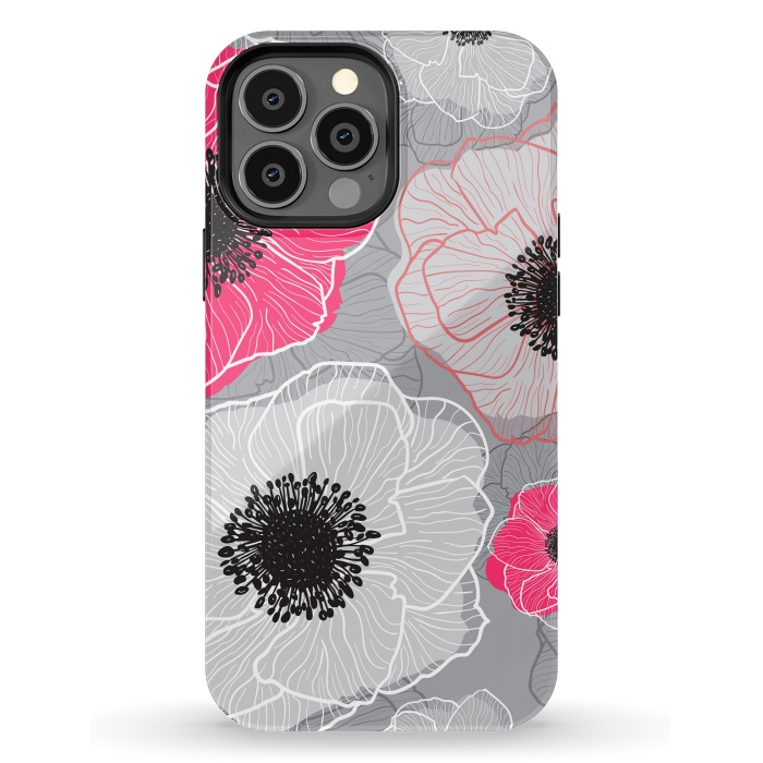 iPhone 13 Pro Max StrongFit Colorful Anemones Wildflower G603 by Medusa GraphicArt