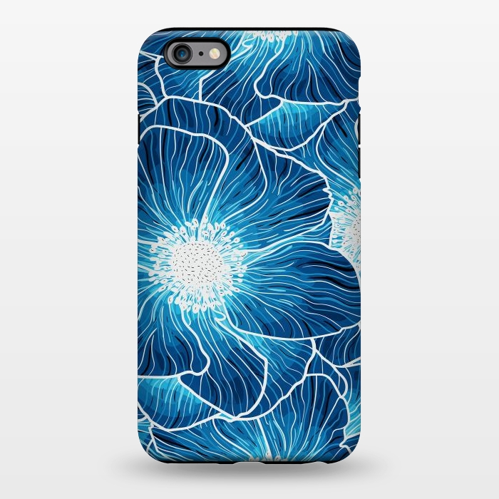 iPhone 6/6s plus StrongFit Blue Anemones Wildflower G605 by Medusa GraphicArt