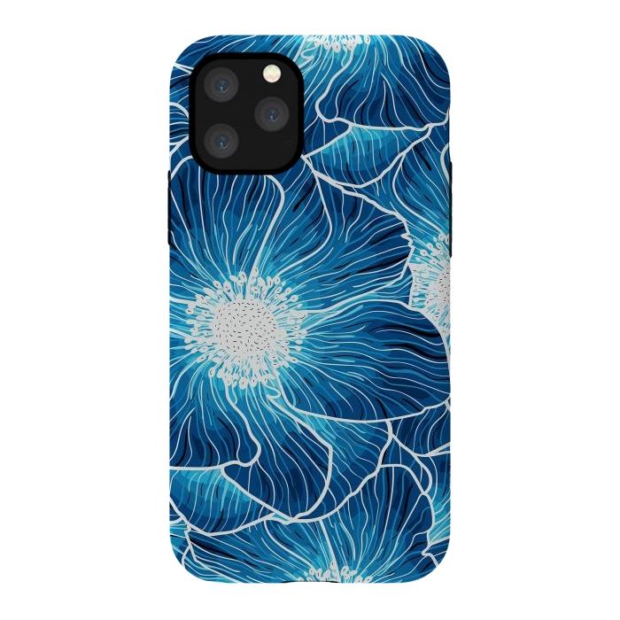 iPhone 11 Pro StrongFit Blue Anemones Wildflower G605 by Medusa GraphicArt