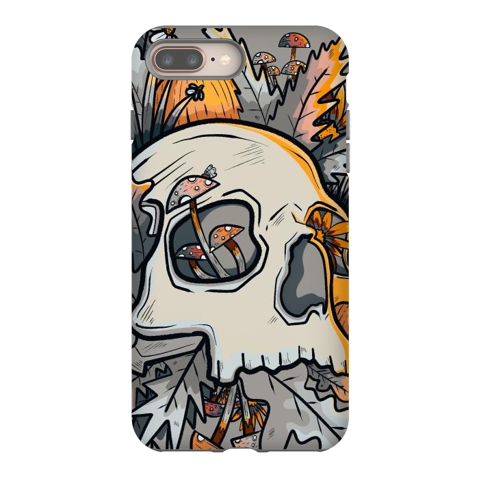 iPhone 7 plus StrongFit The mushrooms and skull by Steve Wade (Swade)