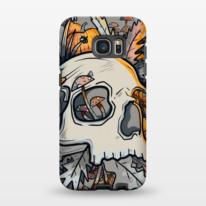 Galaxy S7 EDGE StrongFit The mushrooms and skull by Steve Wade (Swade)