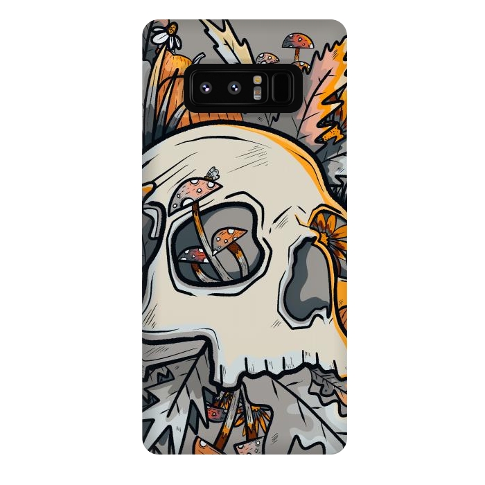 Galaxy Note 8 StrongFit The mushrooms and skull by Steve Wade (Swade)