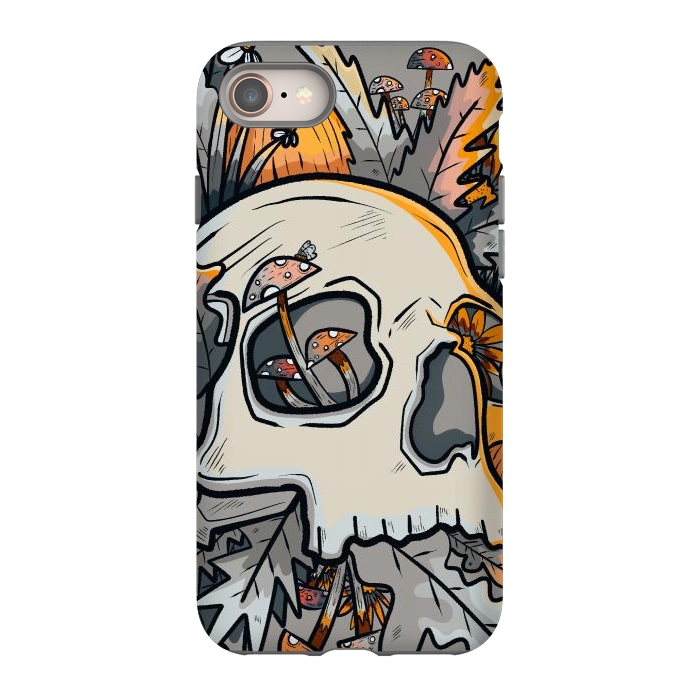 iPhone 8 StrongFit The mushrooms and skull by Steve Wade (Swade)