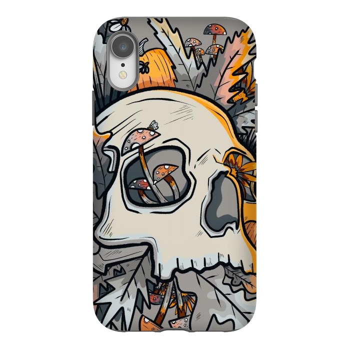 iPhone Xr StrongFit The mushrooms and skull by Steve Wade (Swade)