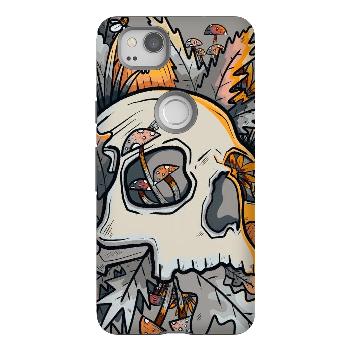 Pixel 2 StrongFit The mushrooms and skull by Steve Wade (Swade)