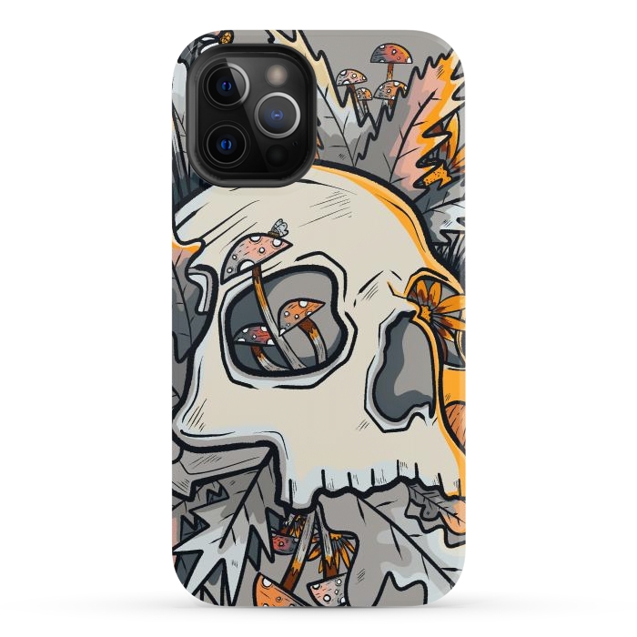 iPhone 12 Pro StrongFit The mushrooms and skull by Steve Wade (Swade)