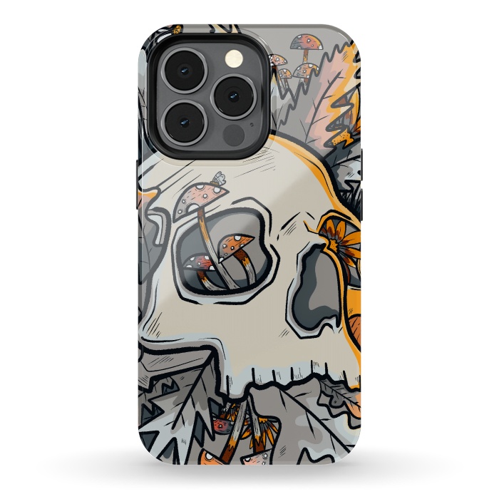 iPhone 13 pro StrongFit The mushrooms and skull by Steve Wade (Swade)