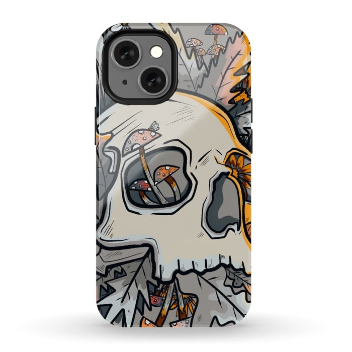 iPhone 13 mini StrongFit The mushrooms and skull por Steve Wade (Swade)