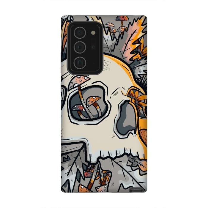 Galaxy Note 20 Ultra StrongFit The mushrooms and skull by Steve Wade (Swade)