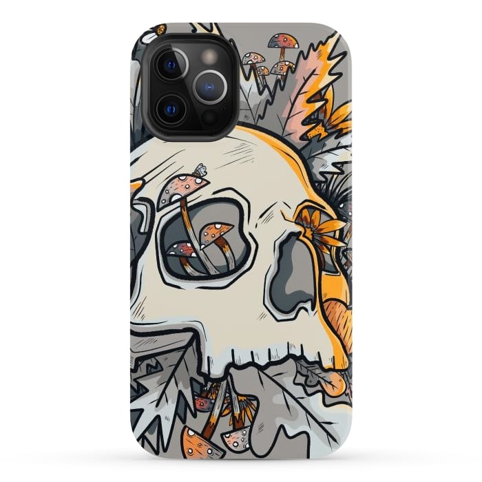 iPhone 12 Pro Max StrongFit The mushrooms and skull by Steve Wade (Swade)