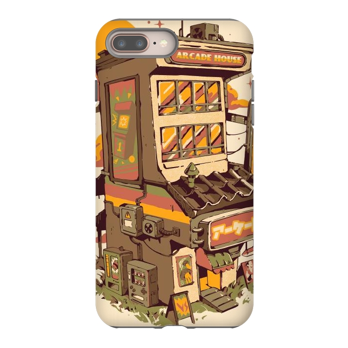 iPhone 8 plus StrongFit Arcade House by Ilustrata