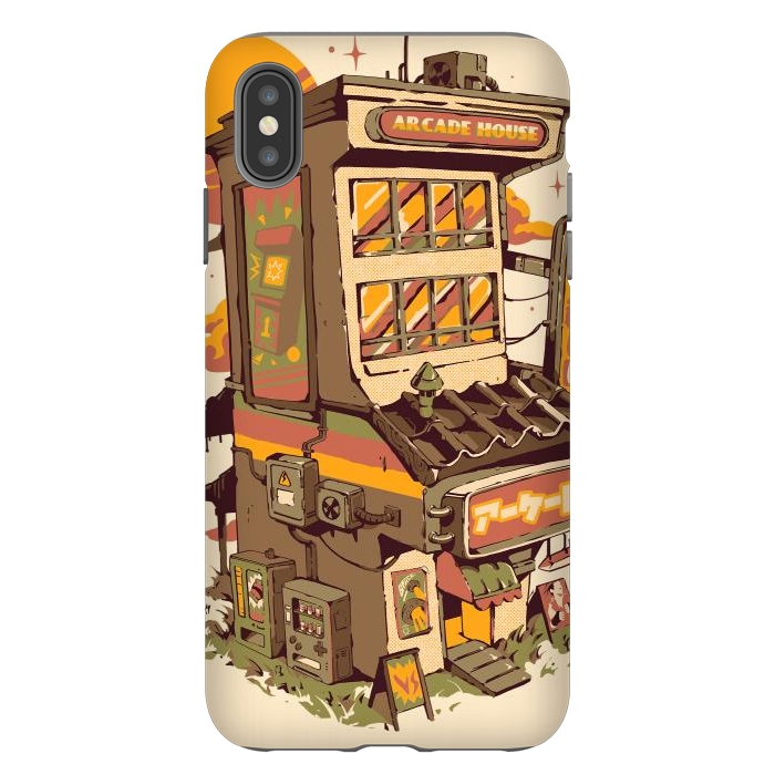 iPhone Xs Max StrongFit Arcade House by Ilustrata