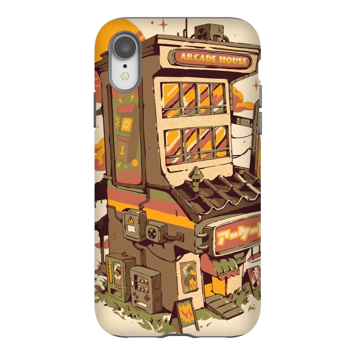iPhone Xr StrongFit Arcade House by Ilustrata
