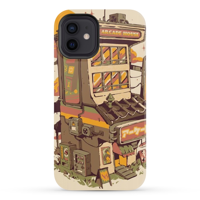 iPhone 12 mini StrongFit Arcade House by Ilustrata