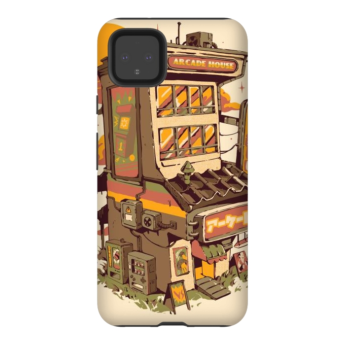 Pixel 4XL StrongFit Arcade House by Ilustrata