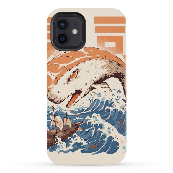 iPhone 12 mini StrongFit Moby Sushi by Ilustrata