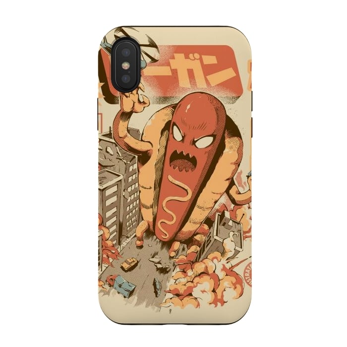 iPhone Xs / X StrongFit Great Hot Dog by Ilustrata