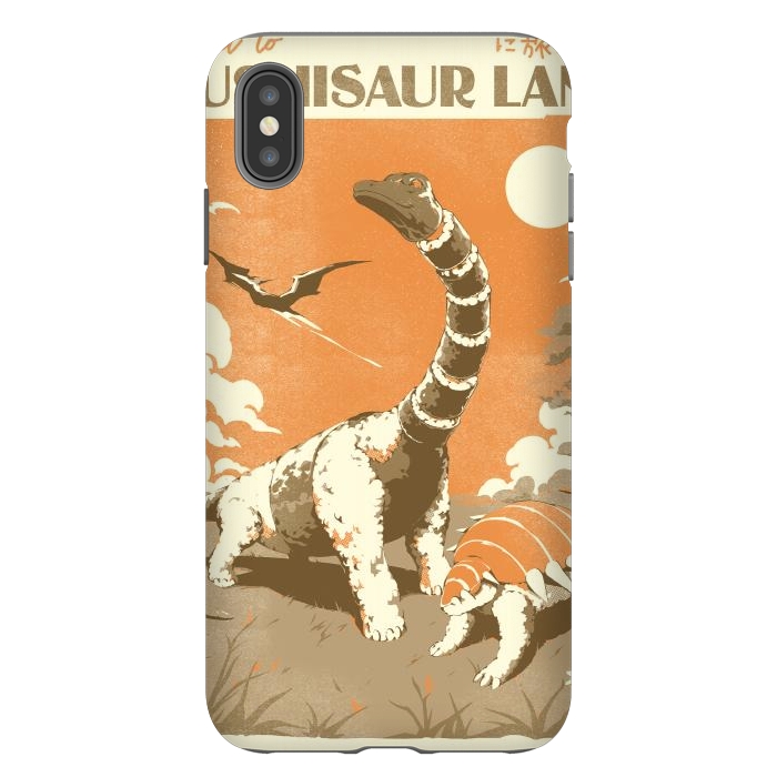 iPhone Xs Max StrongFit Sushisaur Land by Ilustrata