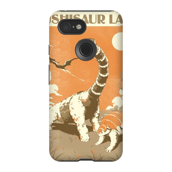 Pixel 3 StrongFit Sushisaur Land by Ilustrata