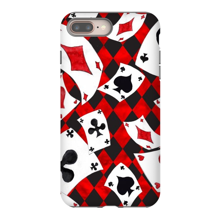 iPhone 7 plus StrongFit alice-playing cards by haroulita