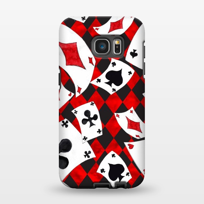 Galaxy S7 EDGE StrongFit alice-playing cards by haroulita
