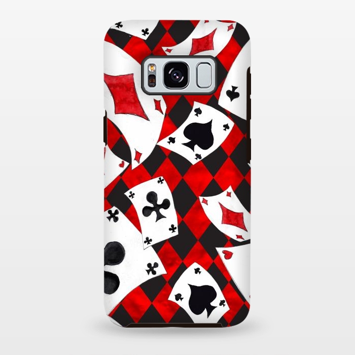 Galaxy S8 plus StrongFit alice-playing cards by haroulita