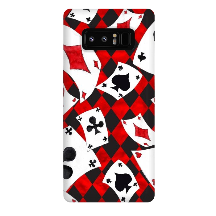 Galaxy Note 8 StrongFit alice-playing cards by haroulita