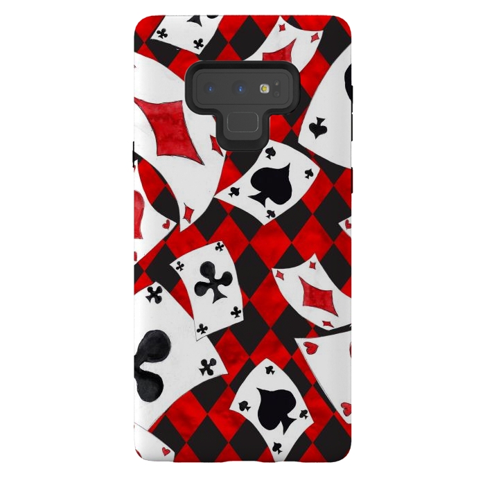 Galaxy Note 9 StrongFit alice-playing cards by haroulita