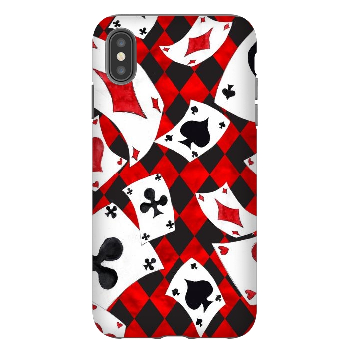 iPhone Xs Max StrongFit alice-playing cards by haroulita
