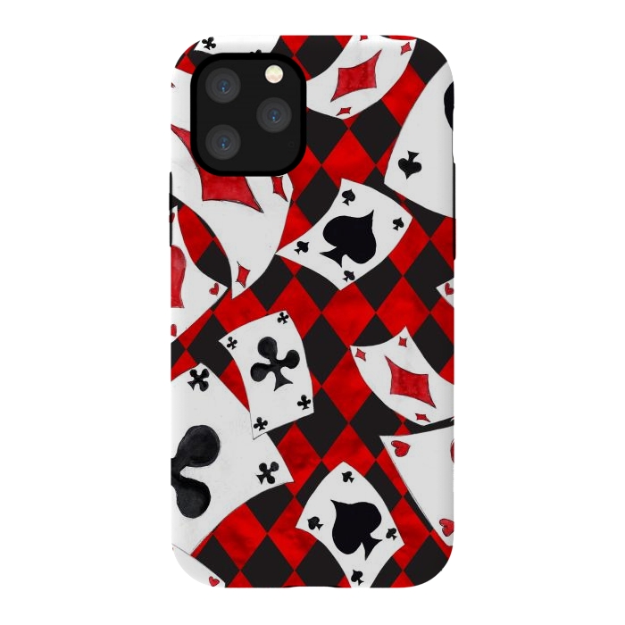 iPhone 11 Pro StrongFit alice-playing cards by haroulita