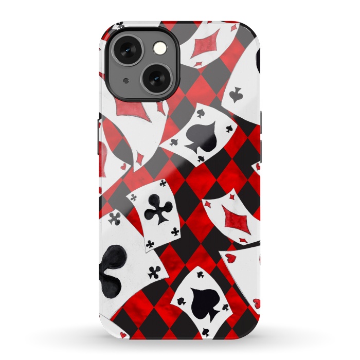 iPhone 13 StrongFit alice-playing cards by haroulita