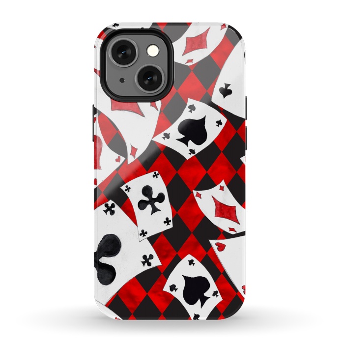 iPhone 13 mini StrongFit alice-playing cards by haroulita