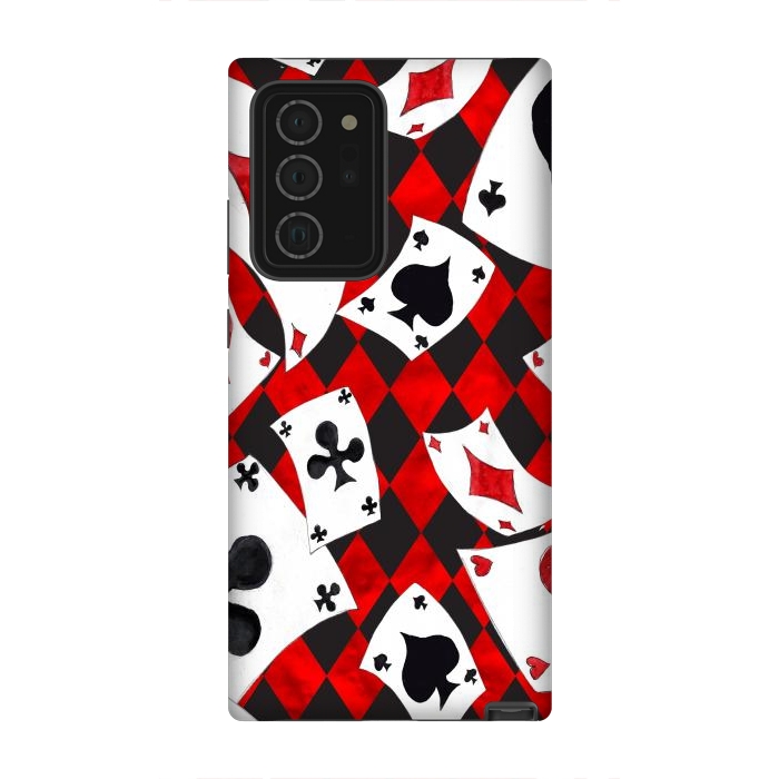Galaxy Note 20 Ultra StrongFit alice-playing cards by haroulita
