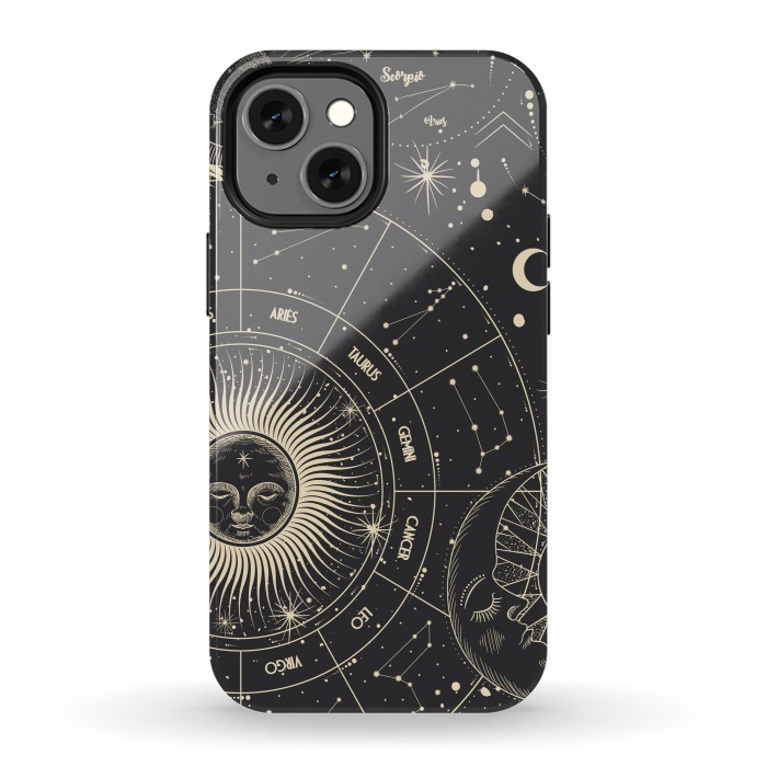 iPhone 13 mini StrongFit celestial moon and sun by haroulita