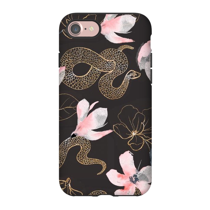 iPhone 7 StrongFit gold snake by haroulita