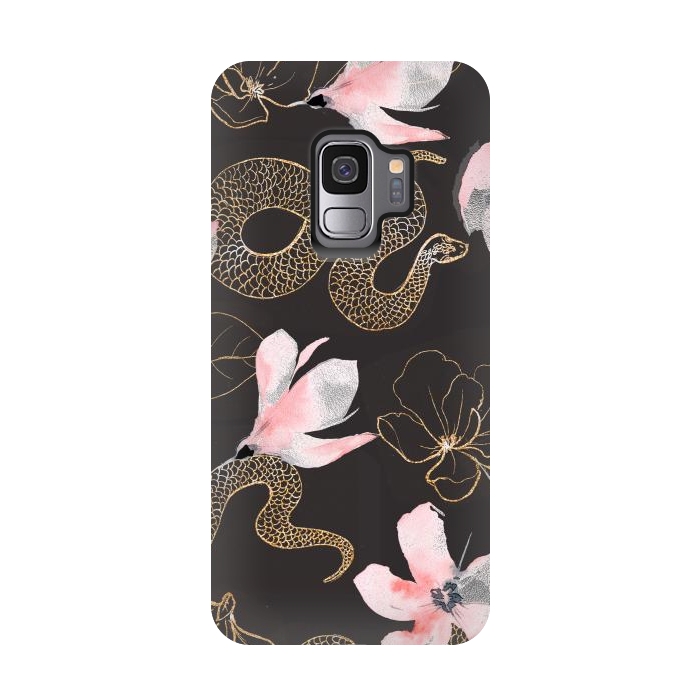 Galaxy S9 StrongFit gold snake by haroulita