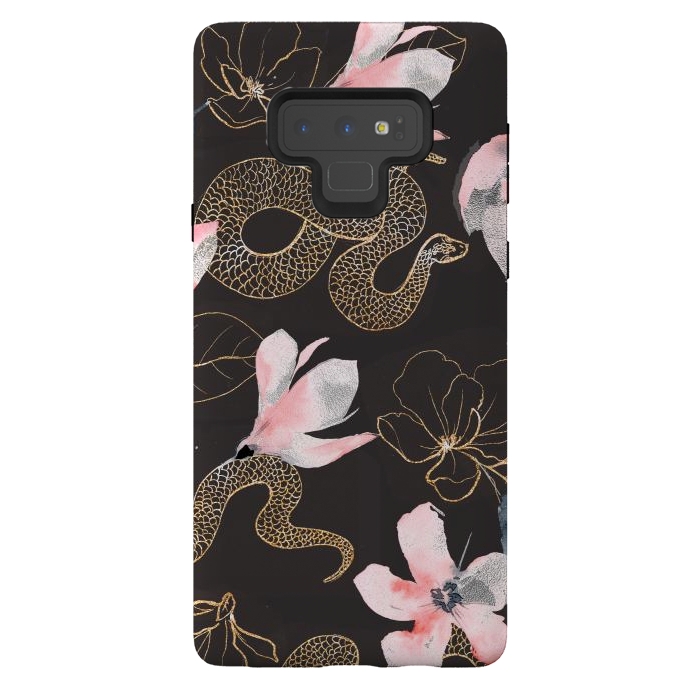 Galaxy Note 9 StrongFit gold snake by haroulita