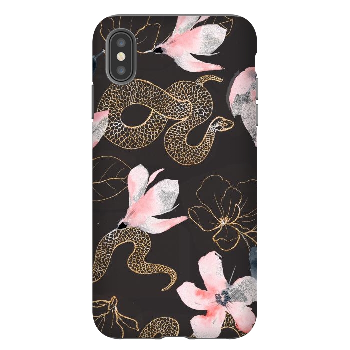iPhone Xs Max StrongFit gold snake by haroulita