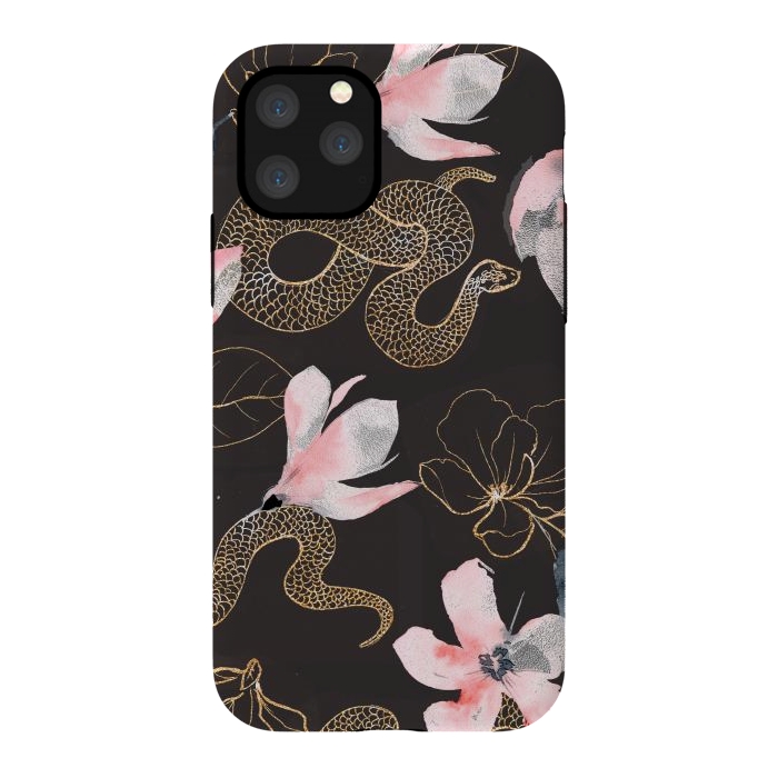 iPhone 11 Pro StrongFit gold snake by haroulita
