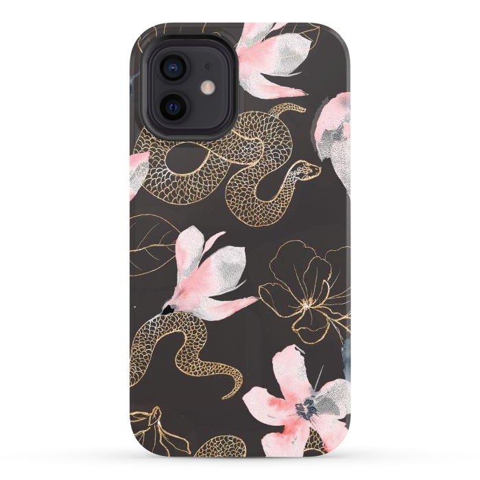 iPhone 12 StrongFit gold snake by haroulita