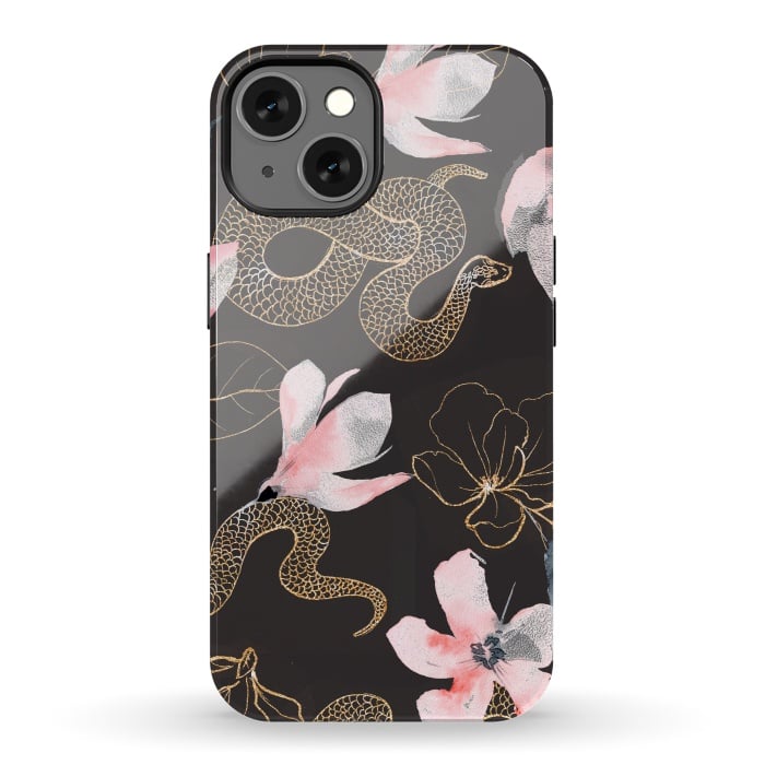iPhone 13 StrongFit gold snake by haroulita