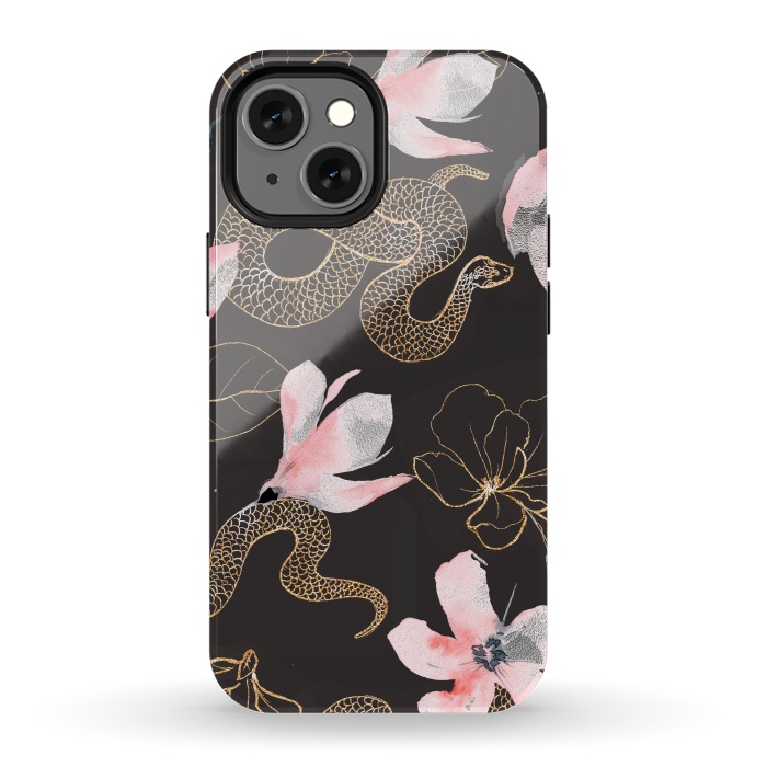 iPhone 13 mini StrongFit gold snake by haroulita