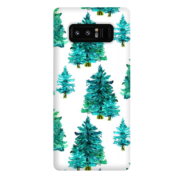 Galaxy Note 8 StrongFit Christmas watercolor trees by haroulita