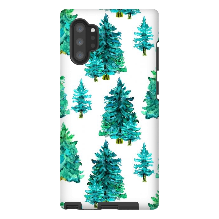 Galaxy Note 10 plus StrongFit Christmas watercolor trees by haroulita