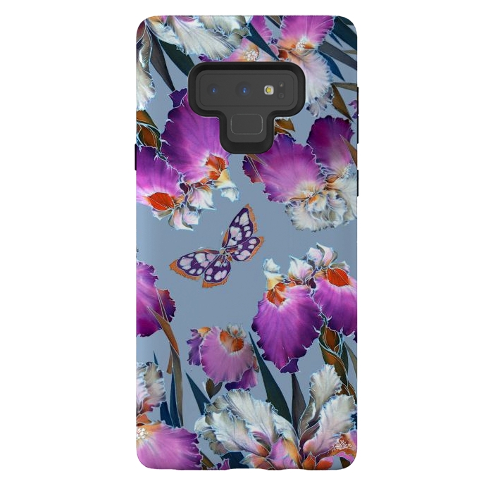 Galaxy Note 9 StrongFit purple lilac flowers by haroulita