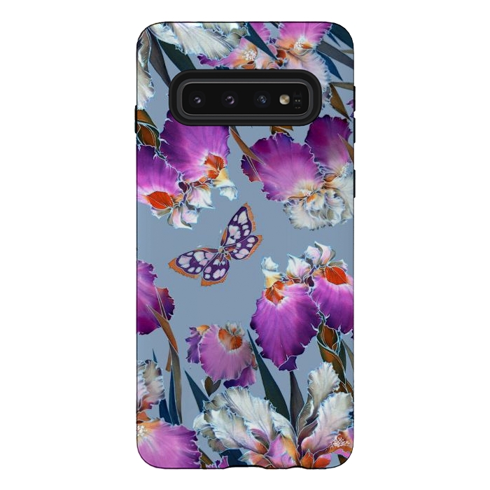 Galaxy S10 StrongFit purple lilac flowers by haroulita