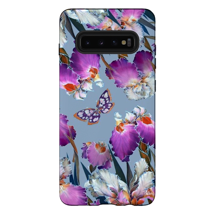 Galaxy S10 plus StrongFit purple lilac flowers by haroulita